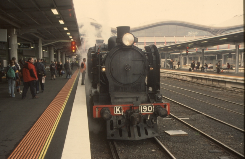 130958: Southern Cross Platform 1 K 190 (K 153), Steamrail Special to Ballarat