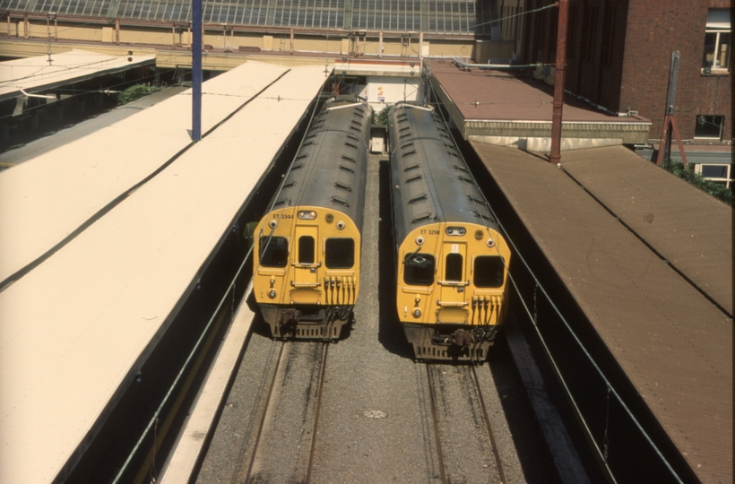 131370: Wellington Stabled Suburban Trains ET 3344 and ET 3298 nearest
