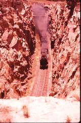 100301: Bethungra Spiral Up Riverina Express 3635 3823 Looking down between tunnels