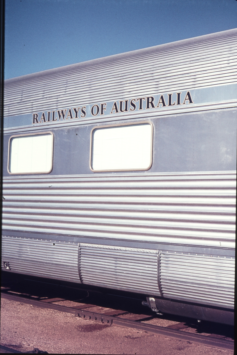109486: Parkeston Railways Of Australia sign on Sleeping Car in VIP Set