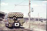 112301: SEC Railway Yallourn near No 2 Loco Shed Wagon 638 at rear of train set