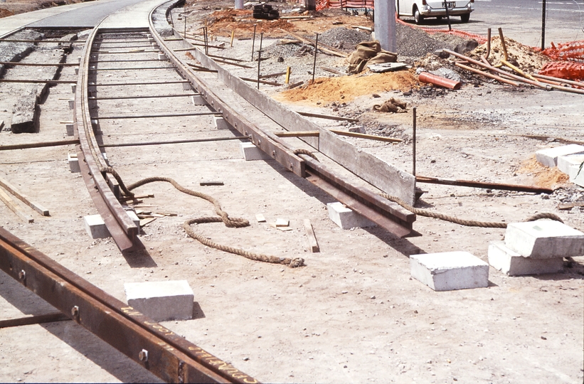 114729: Princes Highway Caulfield Deviation in Tram Route 3 under construction