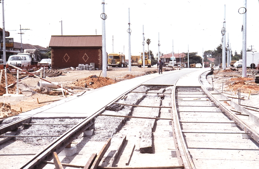 114730: Princes Highway caulfield Deviation in Tram Route 3 under construction
