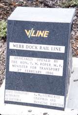 115727: Webb Dock Rail Link at North Wharf Road Commemorative Plaque