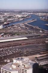118776: View across Melbourne Yard to Victoria Dock from Level 44 The Rialto