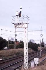 119338: km 6.5 Essendon Line Semaphore Signal E 261 Looking towards Melbourne
