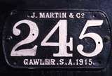 120644: Gawler Oval Number Plate on F 245