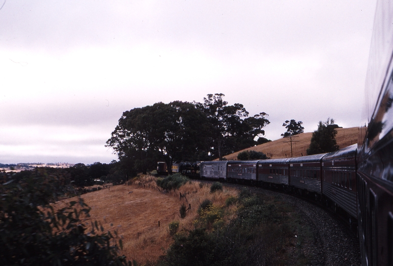 121322: Mount Barker Junction up side Up Overland Express CLP 15 Assisting Up NR Freight