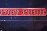 122699: Port Pirie Ellen Street Station Museum Name plate on ex BHAS Port Pirie AB 1955-28