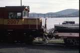 124610: Hobart (Regatta Stand), 2007 shunting 35 freight from Burnie Sydney Ferry 'North Head' in background