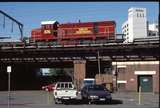 124720: Flinders Street Viaduct near Spencer Street T 376 Work Train