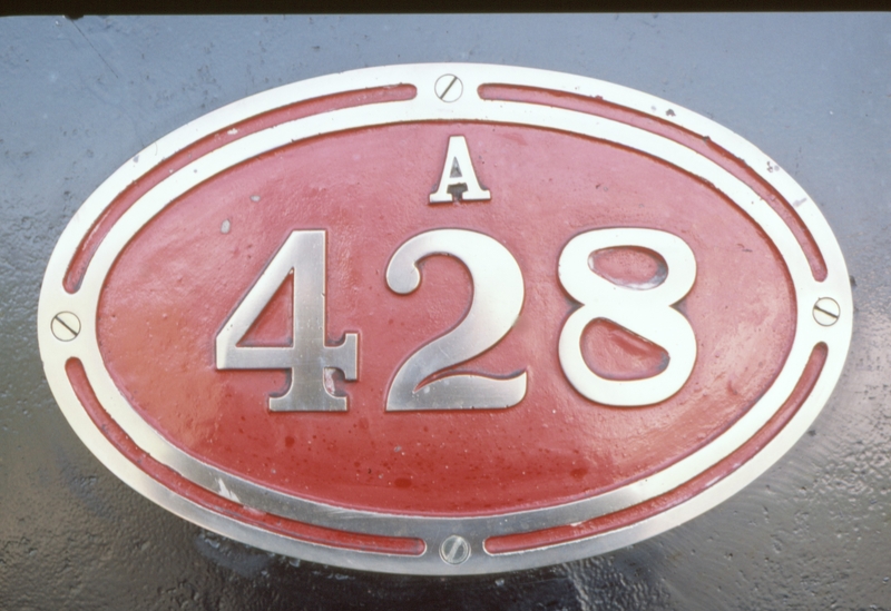 125704: Weka Pass Railway Cabside numberplate on A 428