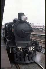 125973: Spencer Street Platform 2 K 190 leading 8191 Down SteamRail Special