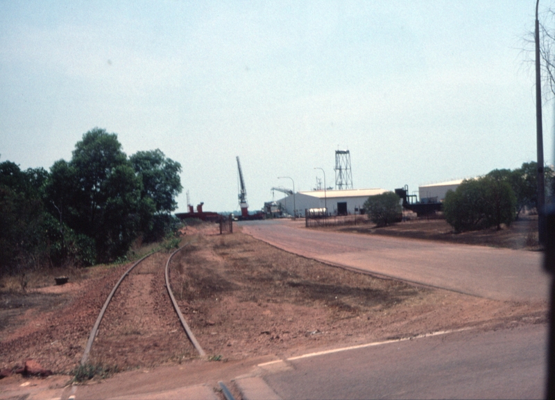 126912: Weipa Port connection viewed from intermediate level crossing looking towards port
