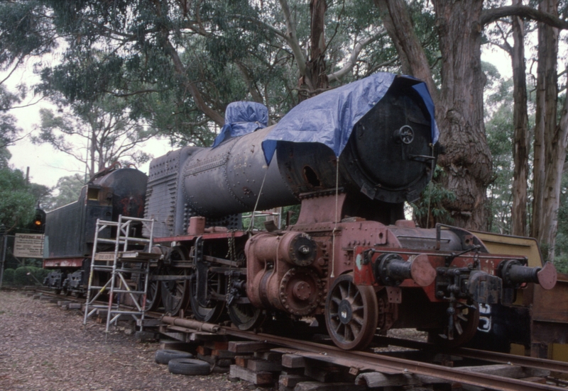 129590: Menzies Creek J 541 under restortion by Puffing Billy External Projects Division
