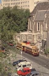 131815: Christchurch Tramway Cathedral Square Dunedin No 11 Trailer No 18