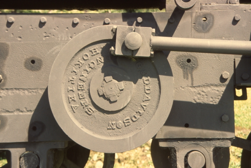 131883: Red Jacks Drive wheel and connecting rod on Davidson Logging Locomotive 25-1920
