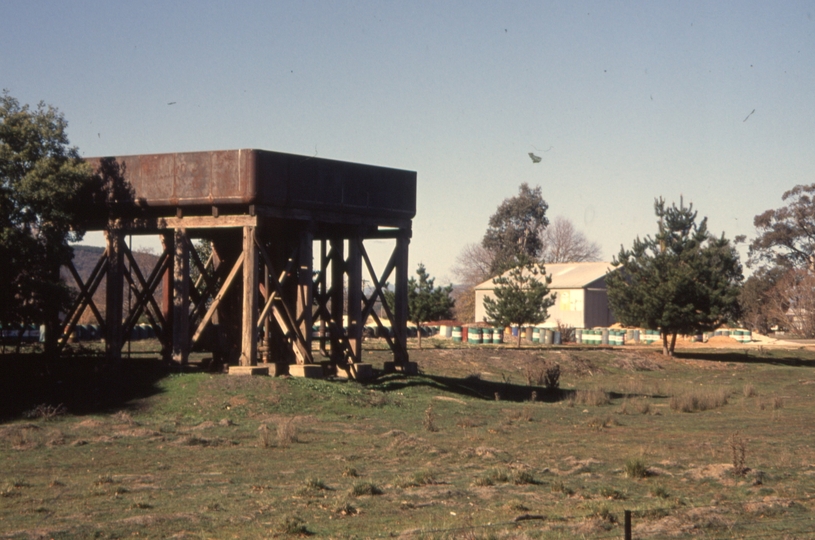 132156: Tumbarumba Water tank in locomotive area near end of track