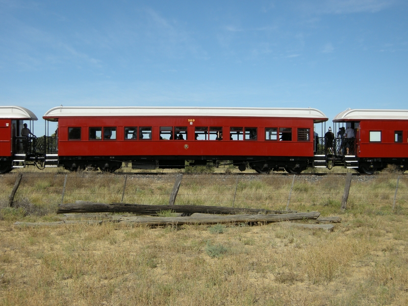 135165: Saltern Car 589 in consist Down Queensland 150th Anniversary Special