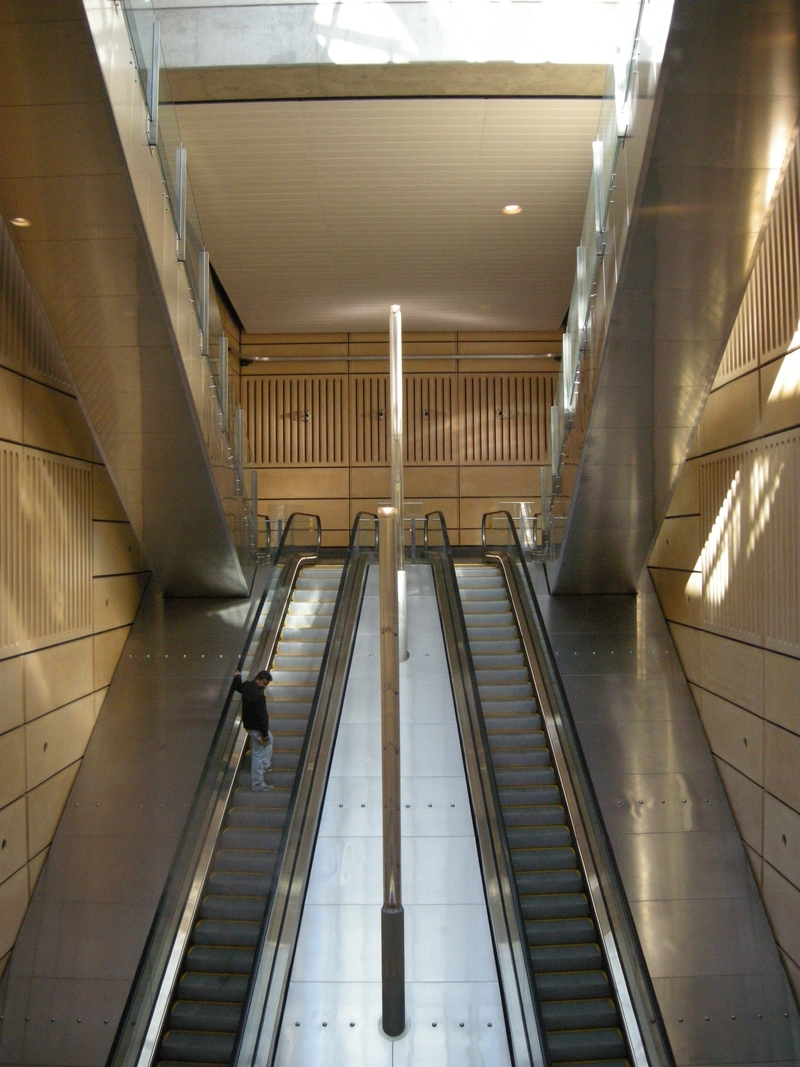 135297: Macquarie University Escalators viewed from Lift