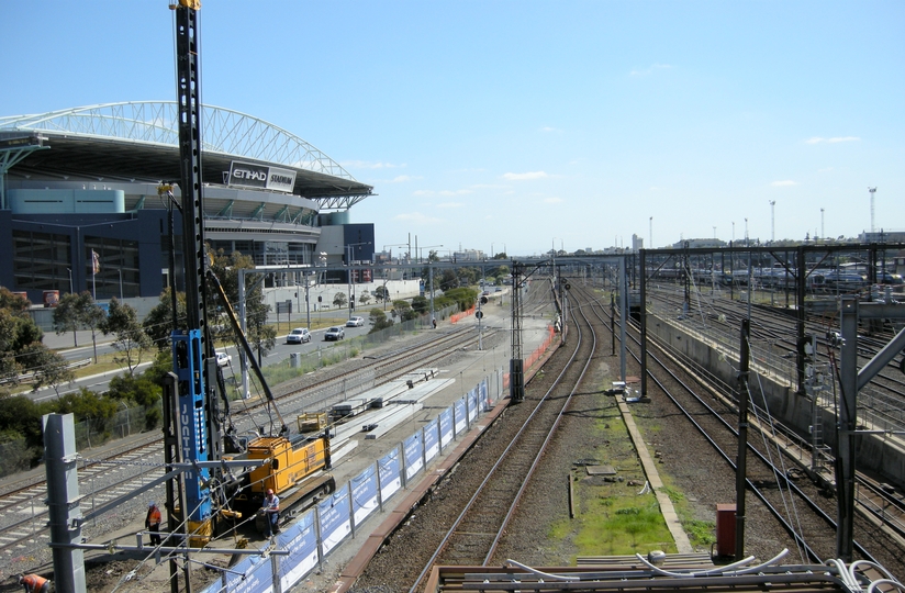 135579: Southern Cross Site of tracks leading to platforms 15 and 16 looking towards North Melbourne
