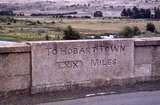 400370: Ross Tasmania Mile marker built into bridge parapet