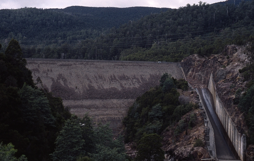 400759: Pieman Dam Tasmania viewed from EBR Bridge (2),