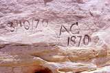 400792: 19th Century Graffiti on Chambers Pillar NT