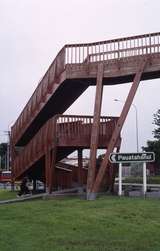 400813: Plimmerton North Island NZ Glued Laminated Timber Footbridge over State Highway No 1