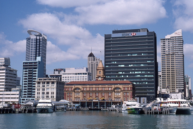 400827: Auckland North Island NZ viewed from harbour