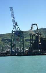 400998: Lyttelton Harbour South Island NZ Container Cranes
