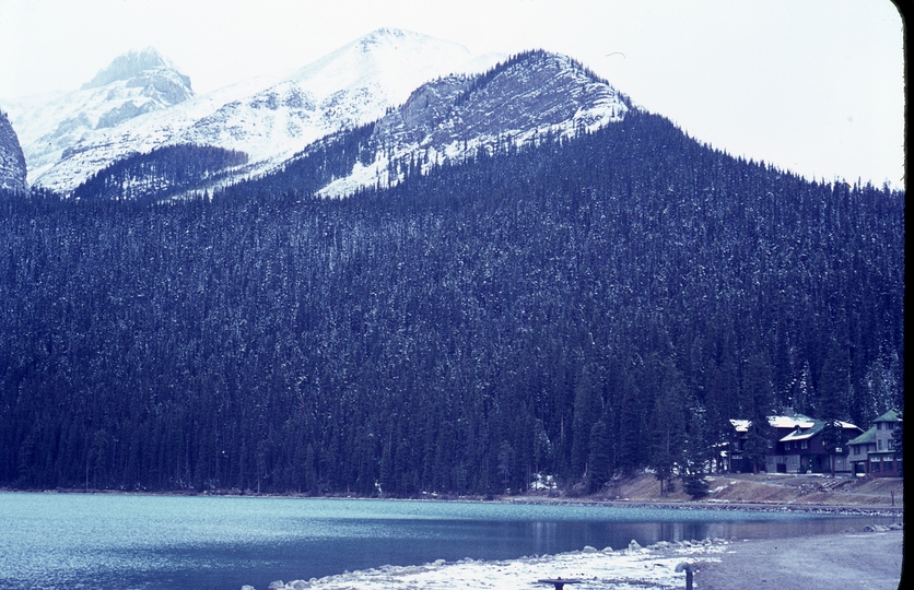 401220: Lake Louise AB Canada Mountains on West Side